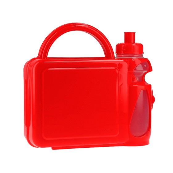 Red Lunch Box For Kids With 500 ml Bottle BPA Free